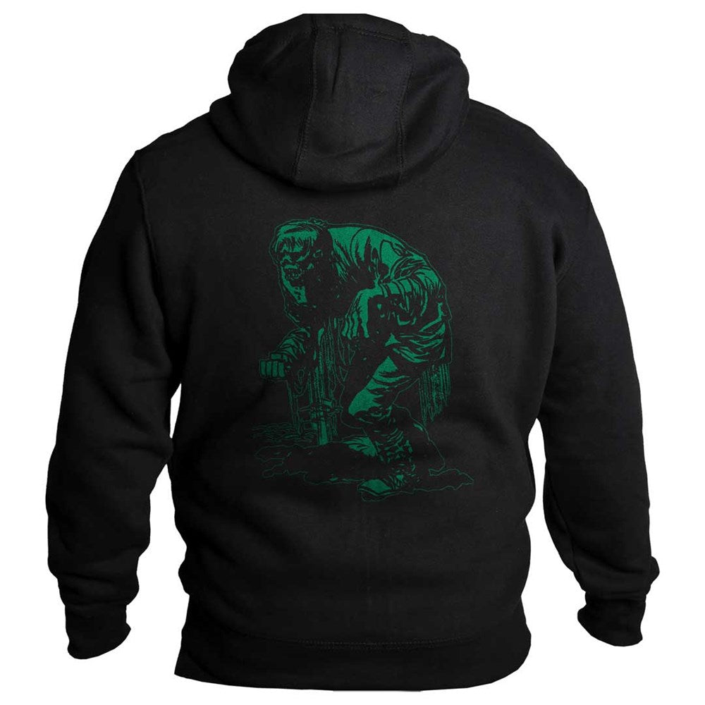Vault Of Horror Green Zombie Black Zip Hoodie