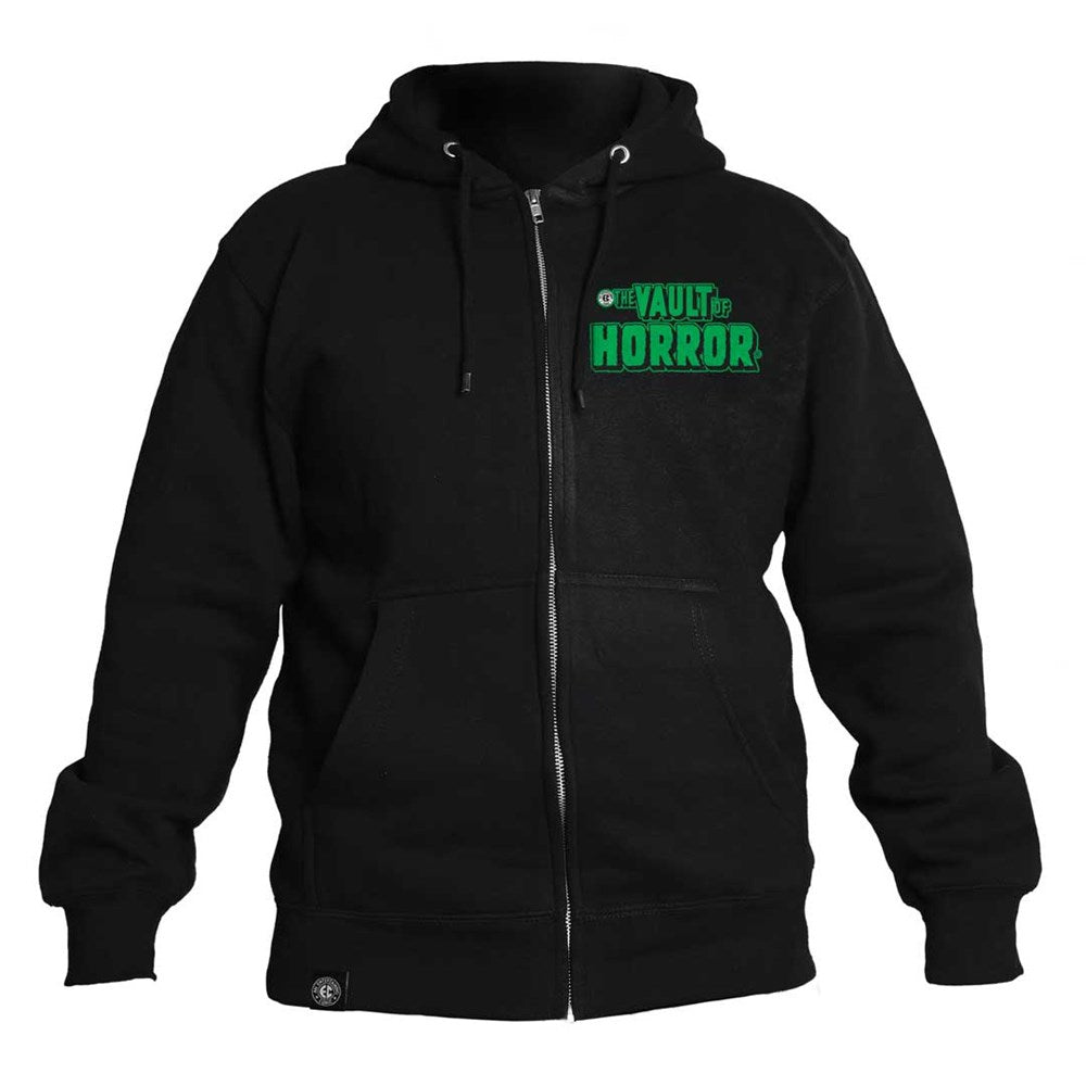 Vault Of Horror Green Zombie Black Zip Hoodie