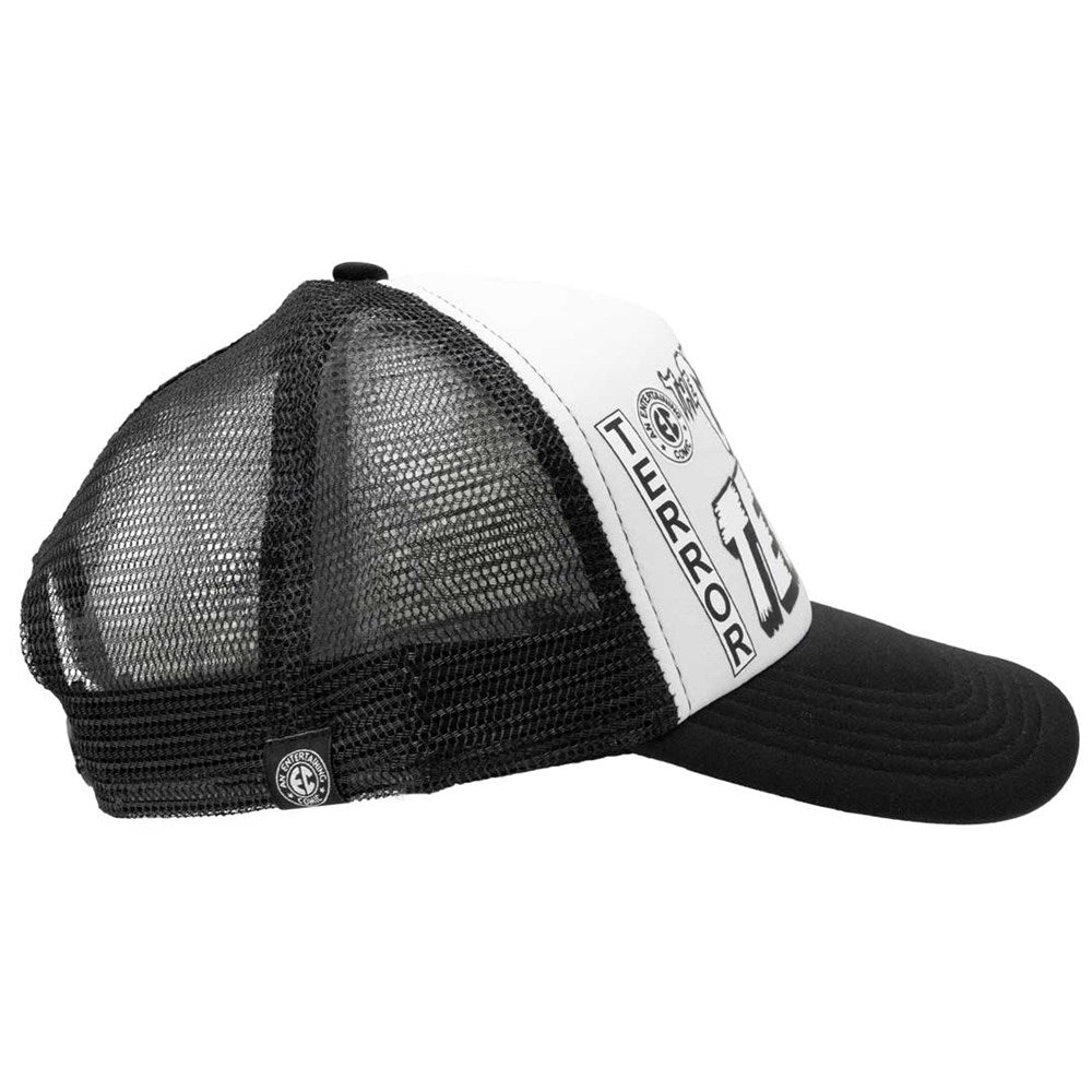Crypt Of Terror Black White Trucker Hat