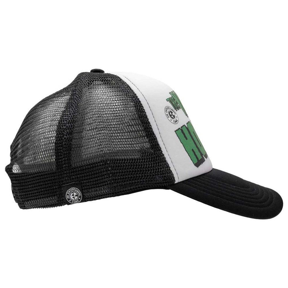 Vault Of Horror Green Logo Blk Wht Trucker Hat