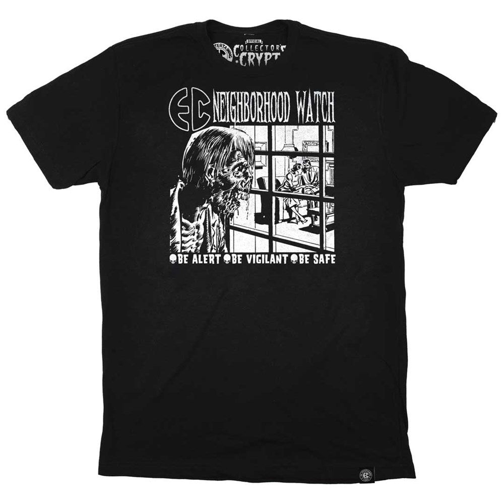 EC Comics Neighborhood Watch Black T-shirt