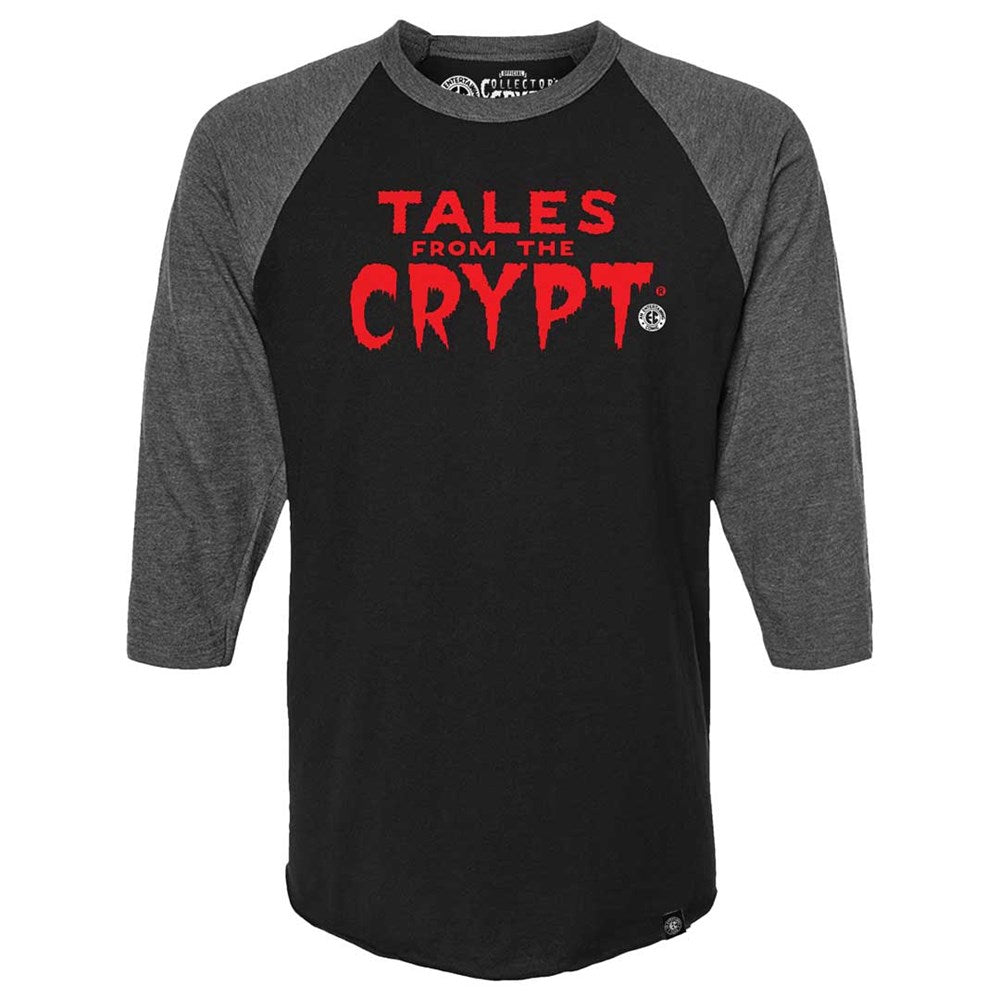 Tales From The Crypt Red Logo 3/4 Sleeve Raglan Shirt