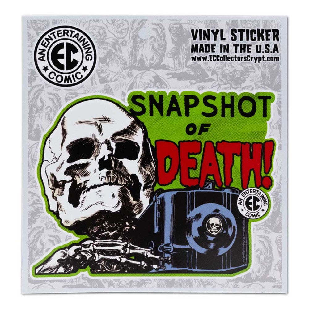 EC Comics SnapShot of Of Death Sticker