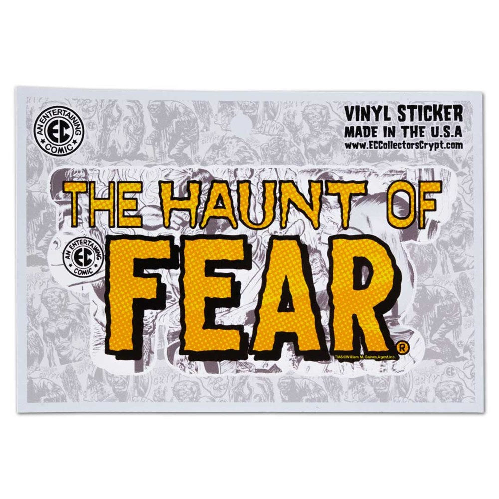 Haunt Of Fear Yellow Logo Sticker