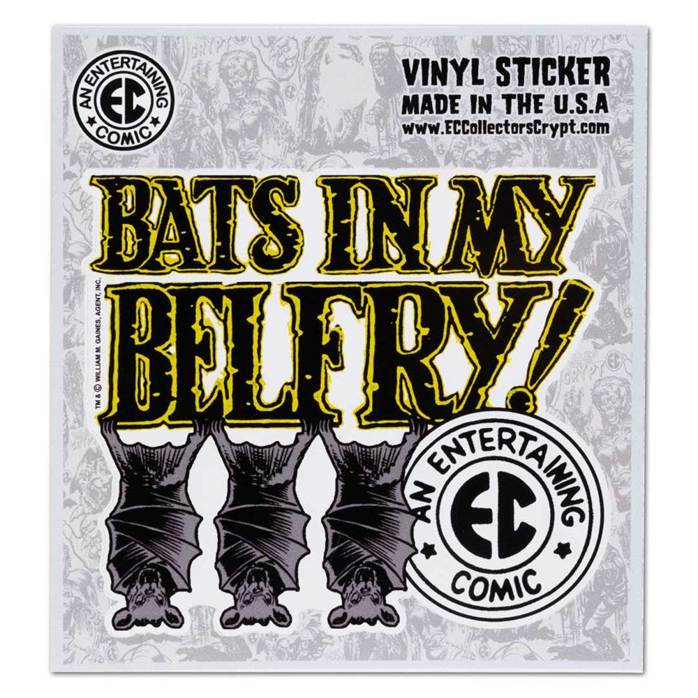 Tales From The Crypt Bats In My Belfry 3 Bats Sticker