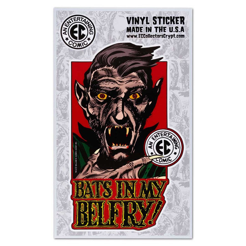 Tales From The Crypt Bats In My Belfry 3 Vampire Sticker