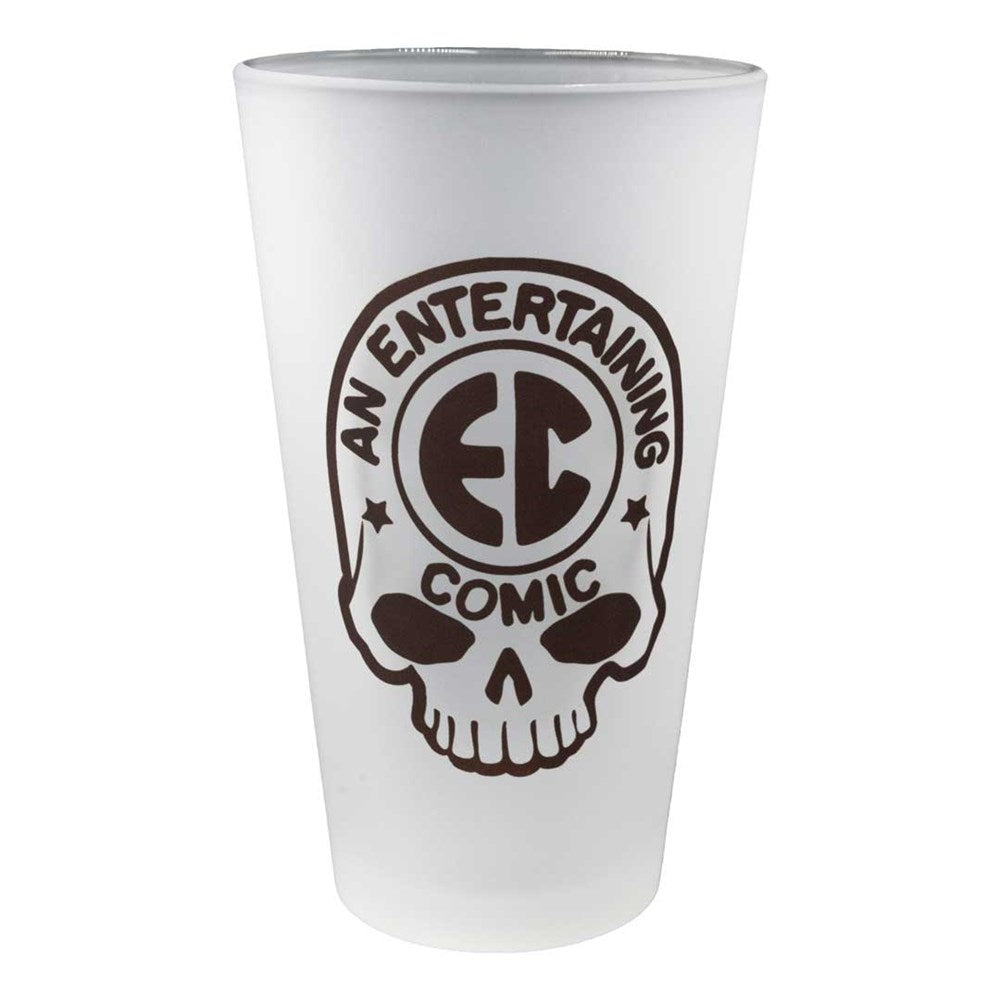 Tales From The Crypt EC Skull Logo Frosted Pint Glass
