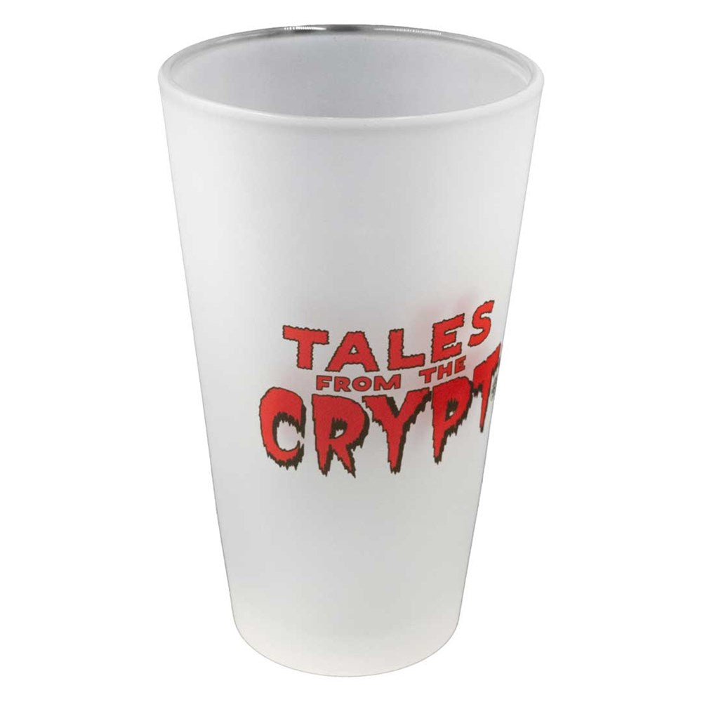 Tales From The Crypt Red Logo Frosted Pint Glass