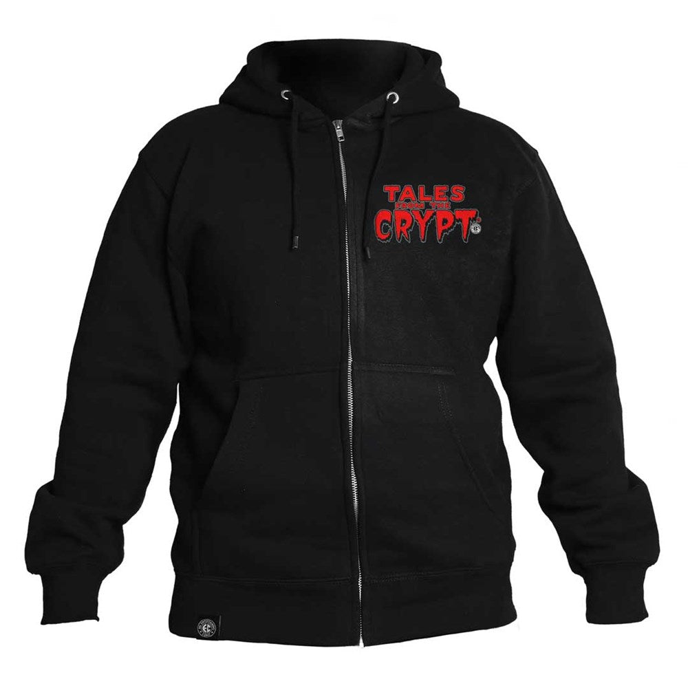 Tales From The Crypt Crypt Keeper Axe Black Zip Hoodie
