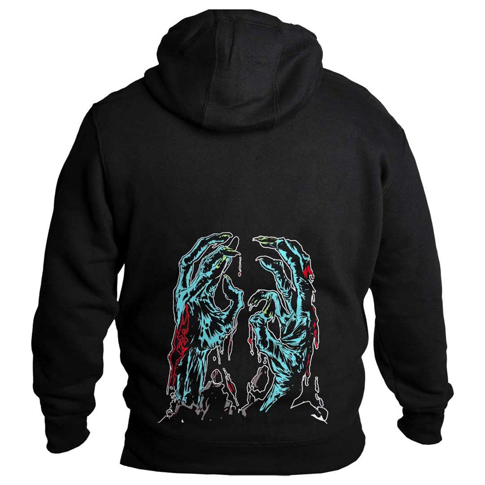 Tales From The Crypt Zombie Hands Black Zip Hoodie