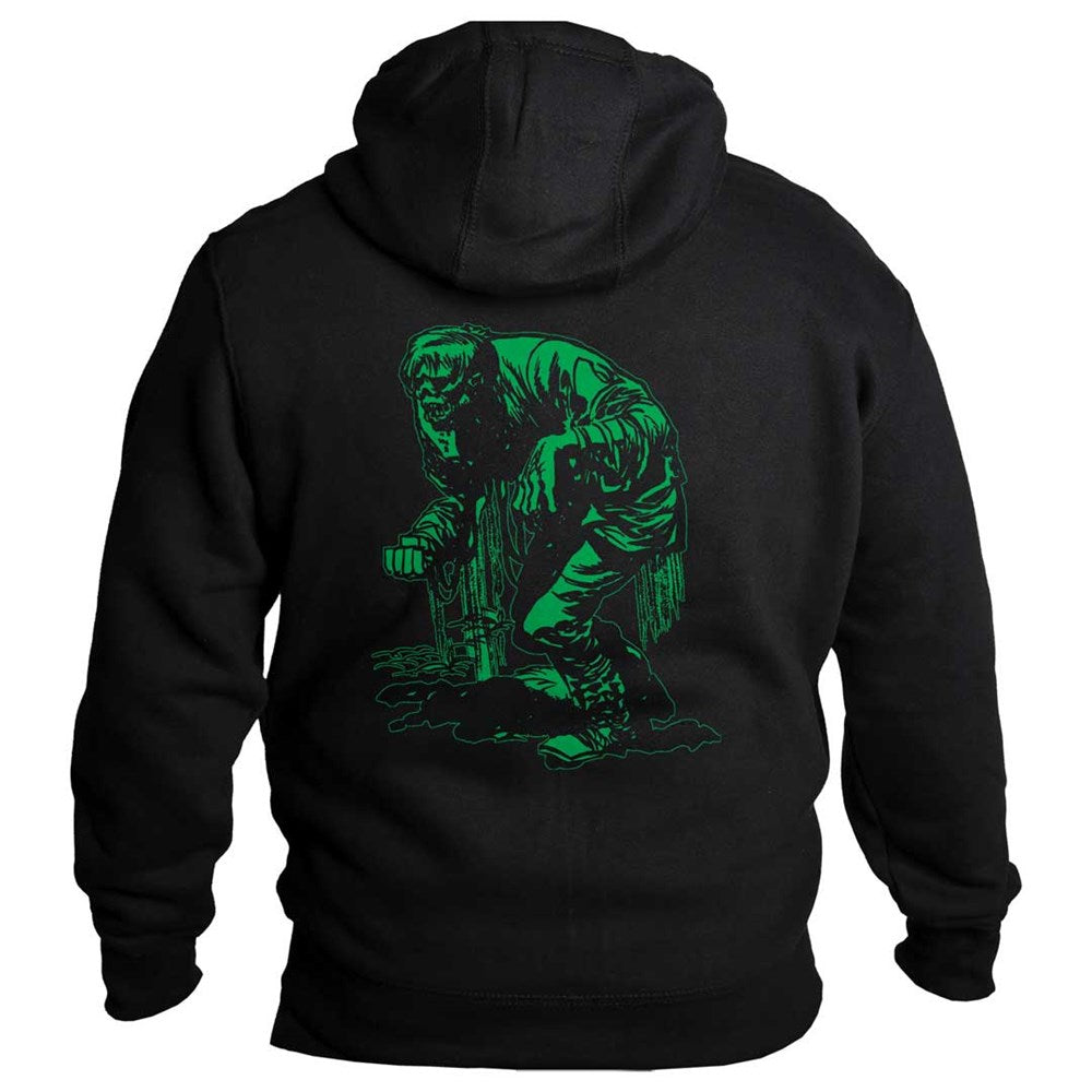 Vault Of Horror Green Zombie Black Zip Hoodie
