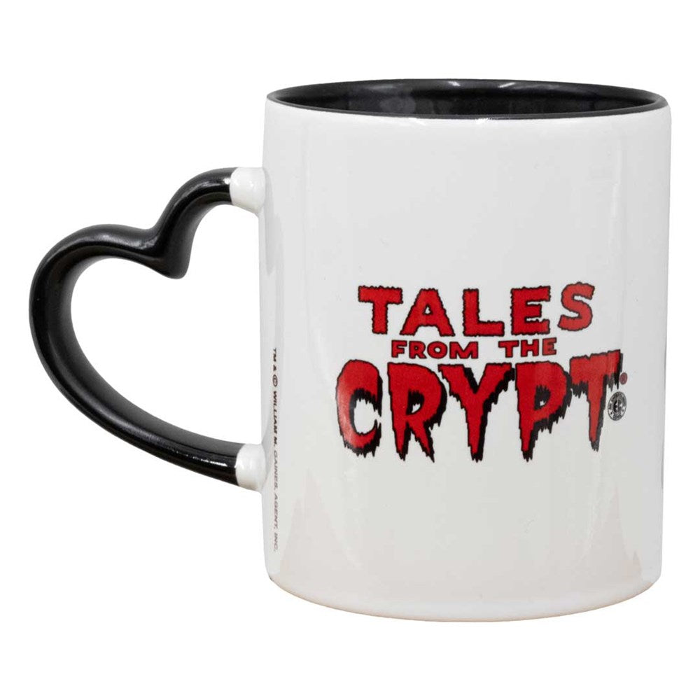 Tales From The Crypt Keeper Looking For Love  Black Heart Handle Mug