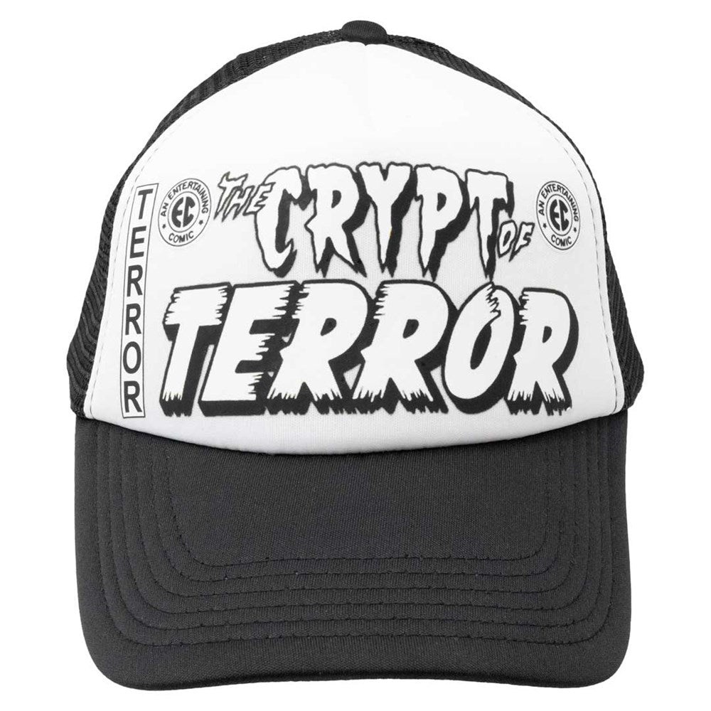 Crypt Of Terror Black White Trucker Hat