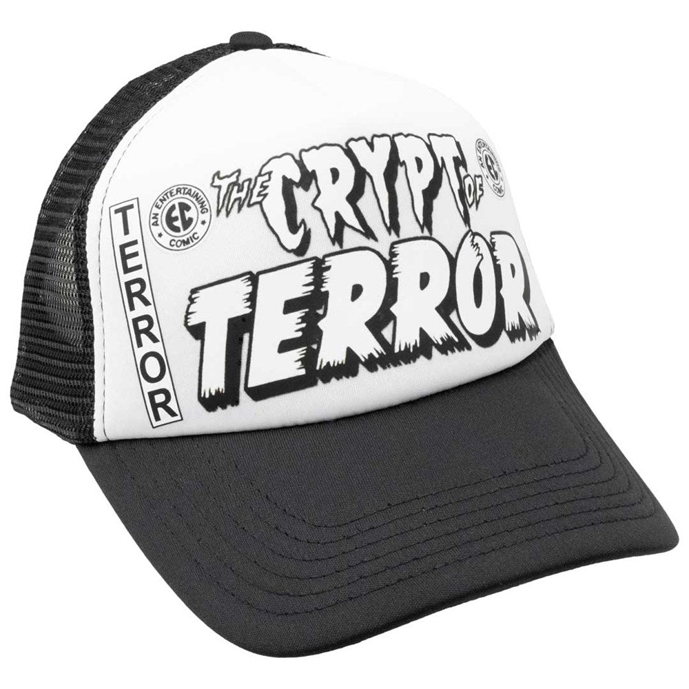 Crypt Of Terror Black White Trucker Hat