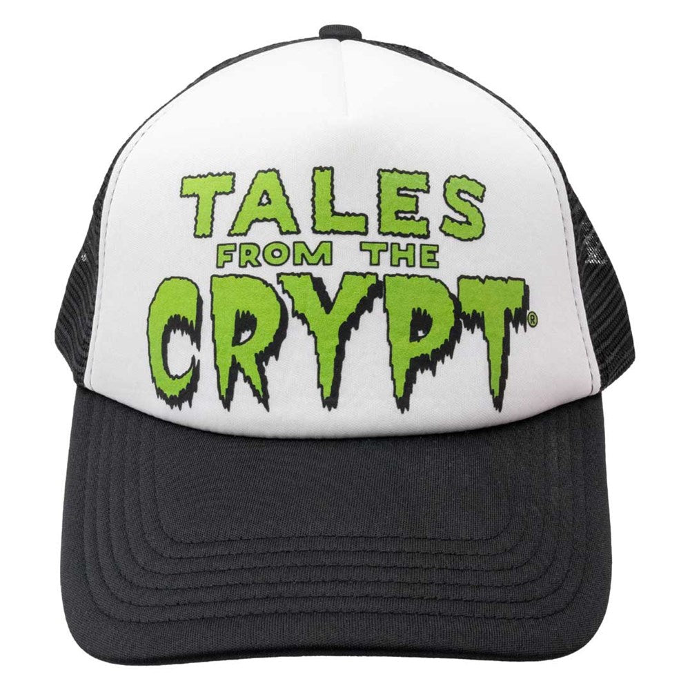 Tales From The Crypt Green Logo Blk Wht Trucker Hat
