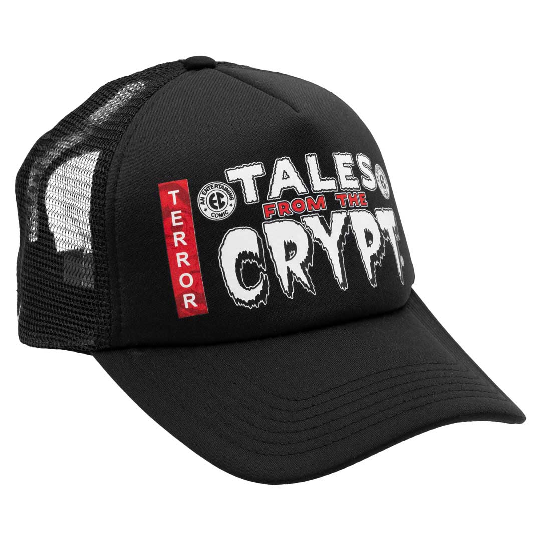 Tales From The Crypt White Masthead Black Trucker Hat