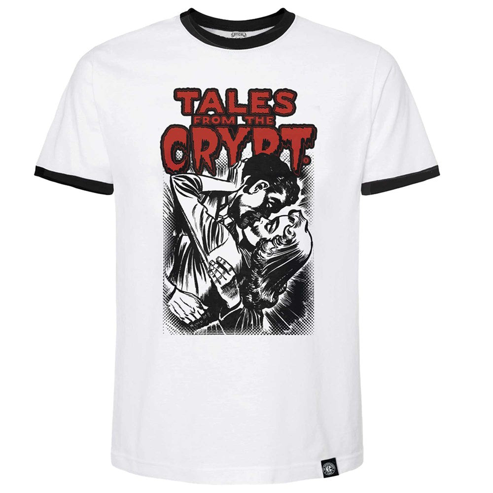 Tales From The Crypt Kiss Ringer Mens T-Shirt
