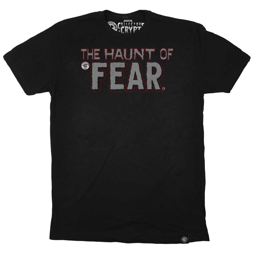 Haunt Of Fear Grey Logo Black T-shirt