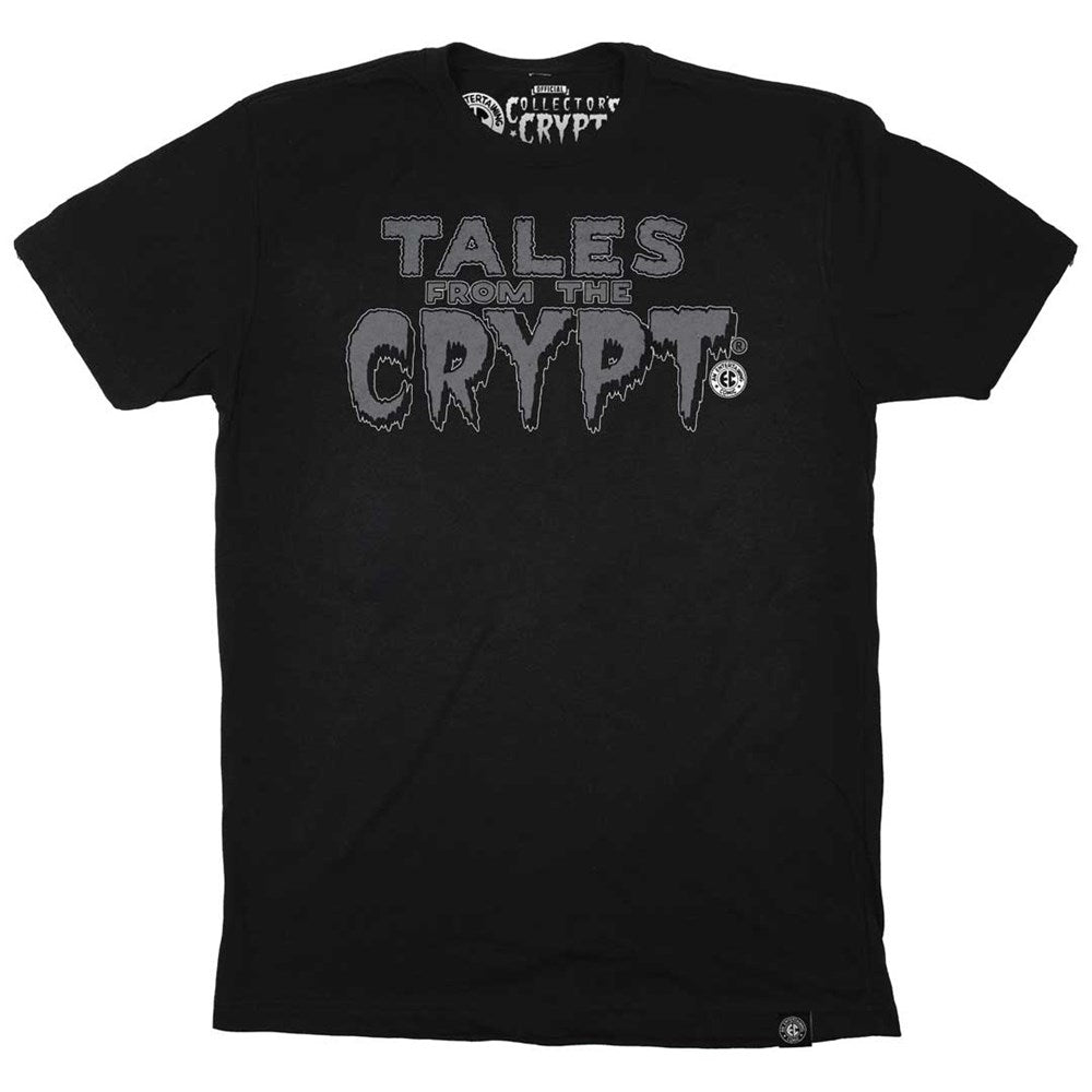 Tales From The Crypt Grey Logo Black T-shirt