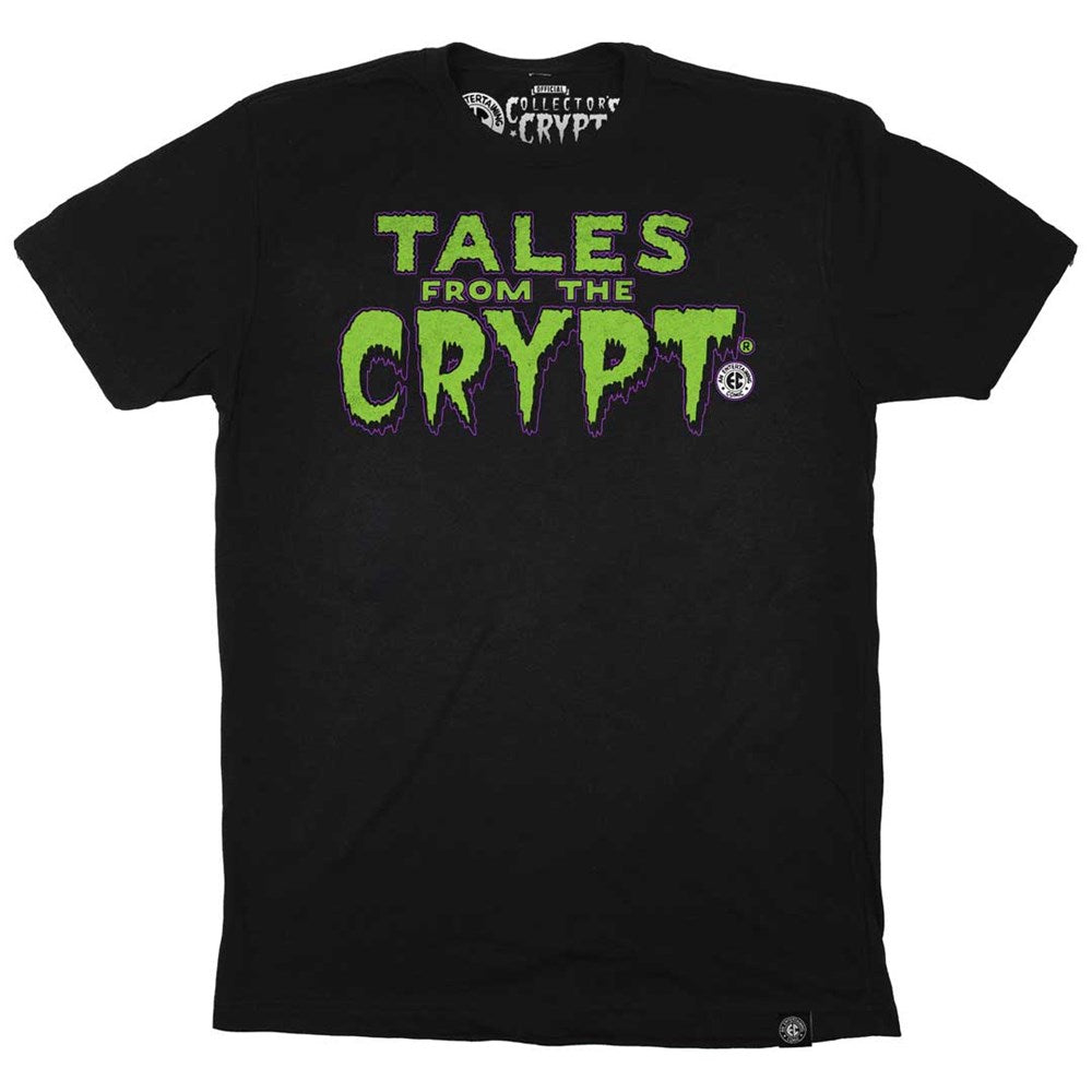 Tales From The Crypt Green Logo Black T-shirt