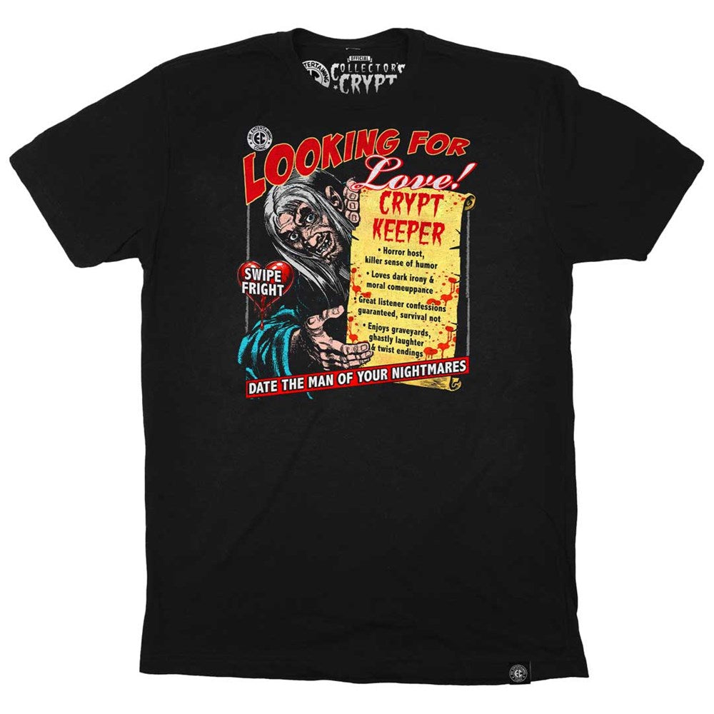 Tales From The Crypt Keeper Looking For Love Black T-Shirt