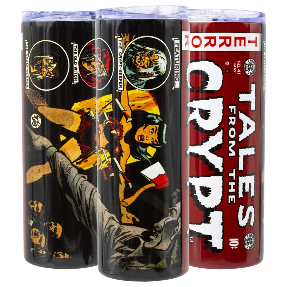 Tales From The Crypt Axe Thrower Skinny Tumbler