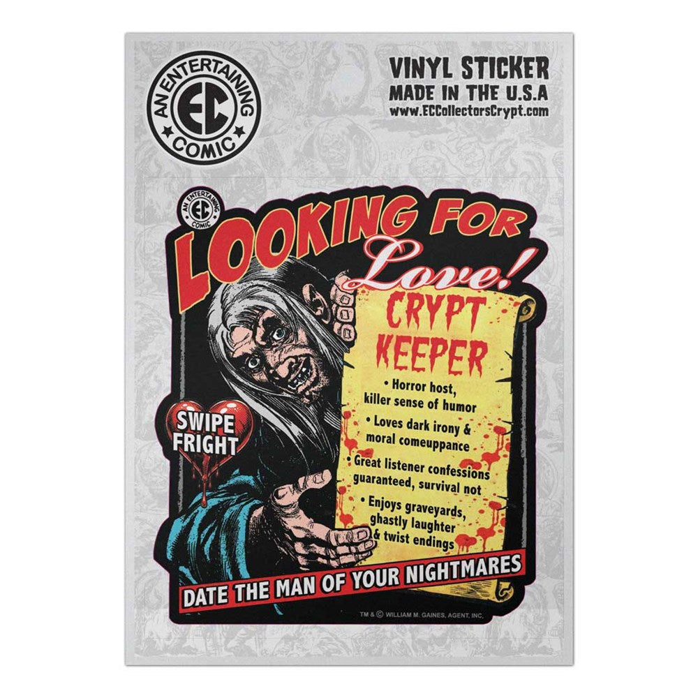 Tales From The Crypt Keeper Looking For Love Sticker