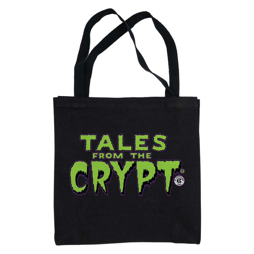 Tales From The Crypt Green Logo Black Tote Bag