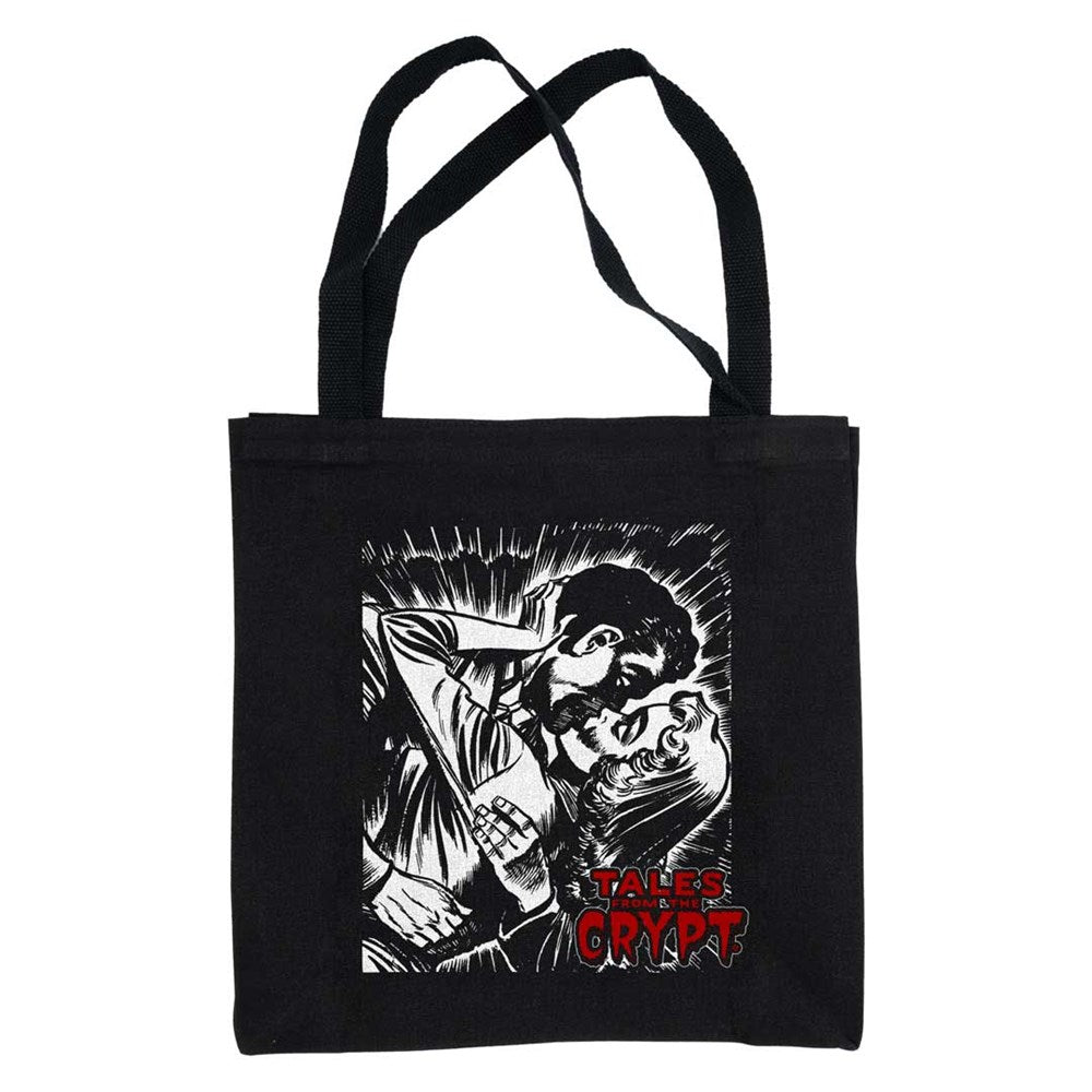 Tales From The Crypt Kiss Black Tote Bag
