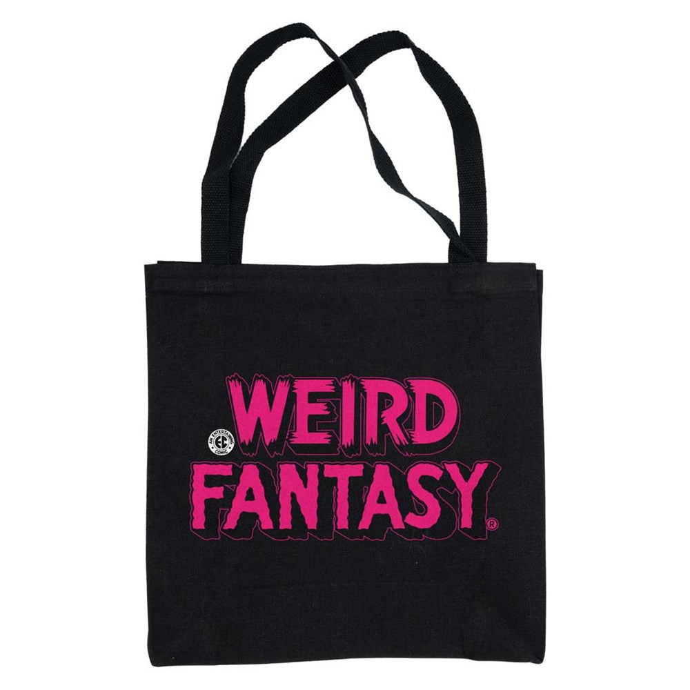 Weird Fantasy Pink Logo Black Tote Bag