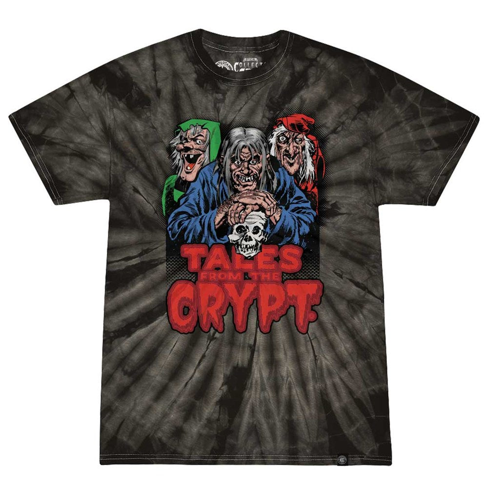 Tales From The Crypt Storytellers Red Tie Dye Black Tshirt